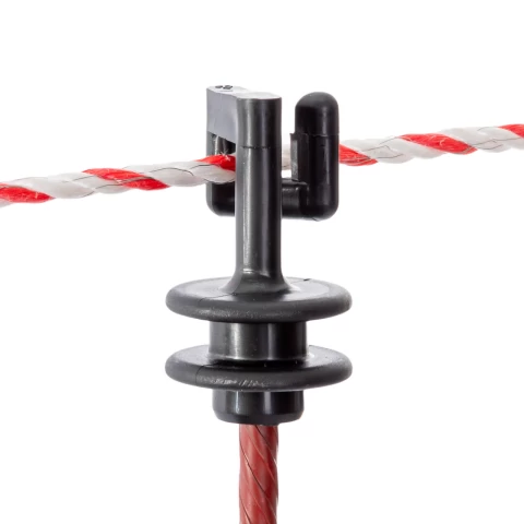 Isolatore di ricambio per palo in acciaio tondo Ø8 mm, 25 pezzi.