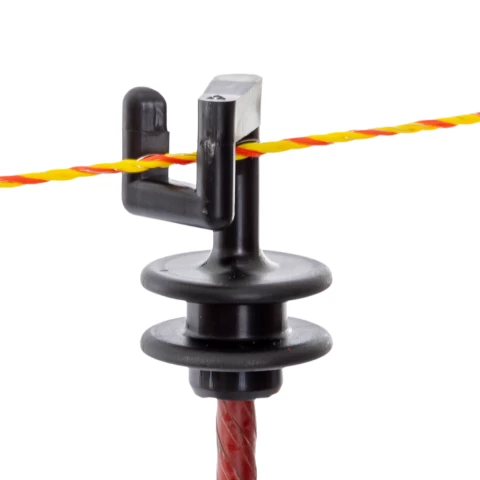 Isolatore di ricambio per palo in acciaio tondo Ø8 mm, 25 pezzi.