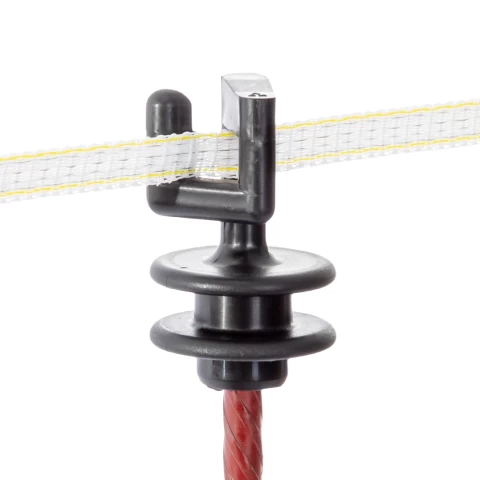 Isolatore di ricambio per palo in acciaio tondo Ø8 mm, 25 pezzi.