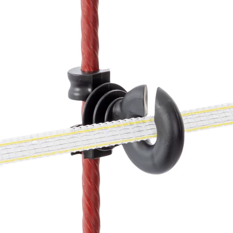 Isolatore supplementare per palo tondo in acciaio Ø8 mm, 25 pz.