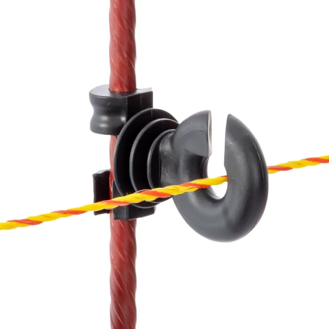Isolatore supplementare per palo tondo in acciaio Ø8 mm, 25 pz.