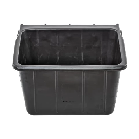 Mangiatoia rettangolare in gomma, nero, 20 litri