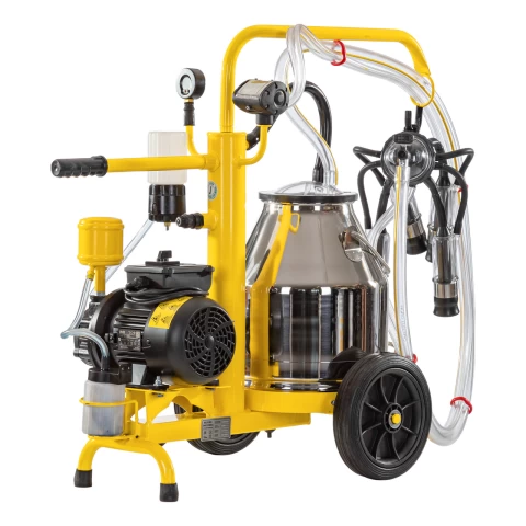Mungitrice per mucche, con 1 bidone acciaio inox 25 litri, eco