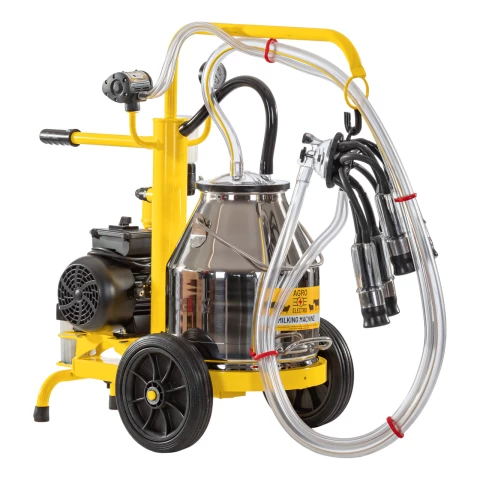 Mungitrice per mucche, con 1 bidone acciaio inox 25 litri, eco