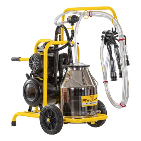 Mungitrice per mucche, con 1 bidone acciaio inox 30 litri