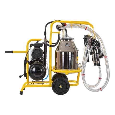 Mungitrice per mucche, 2 posti, 2 bidoni acciaio inox 30 litri