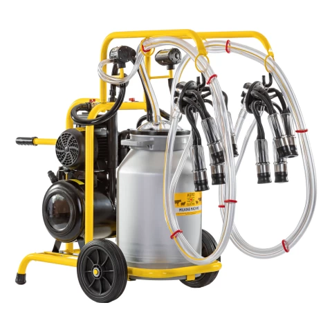Mungitrice per mucche, 2 posti, 1 bidone alluminio 40 litri