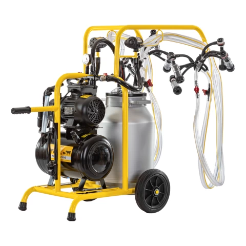 Mungitrice per pecore, 4 posti, 1 bidone alluminio 40 litri