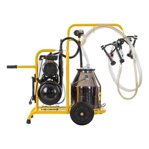 Mungitrice per capre, 2 posti, 1 bidone acciaio inox, 30 litri