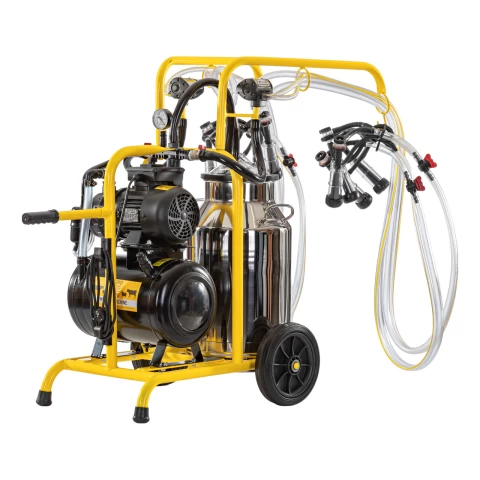 Mungitrice per capre, 4 posti, 1 bidone acciaio inox  40 litri