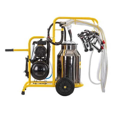 Mungitrice per capre, 4 posti, 1 bidone acciaio inox  40 litri