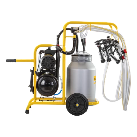Mungitrice per capre, 4 posti, 1 bidone alluminio 40 litri
