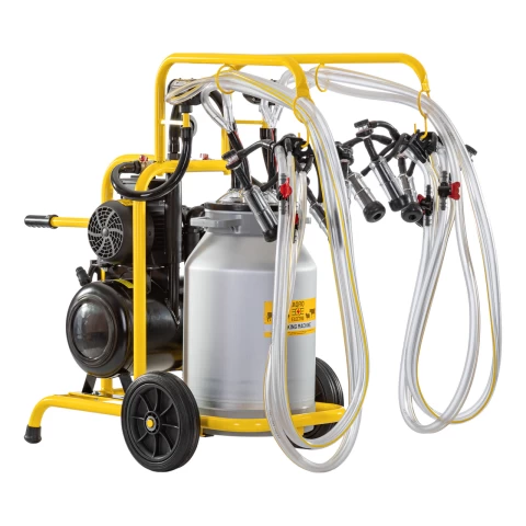 Mungitrice per capre, 4 posti, 1 bidone alluminio 40 litri