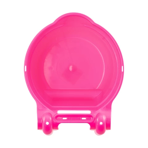 Secchio per l'alimentazione, con staffa di sospensione, forma cilindrica, rosa, 8 litri