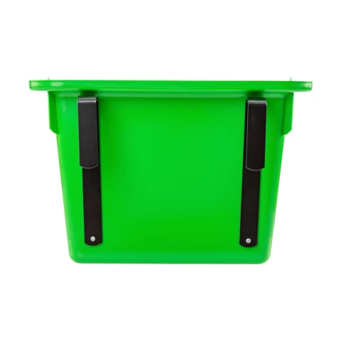 Secchio per mangime per cavalli con staffa per fissaggio e maniglia, verde, 12 litri