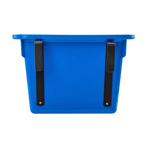 Secchio per mangime per cavalli con staffa per fissaggio e maniglia, blu reale, 12 litri