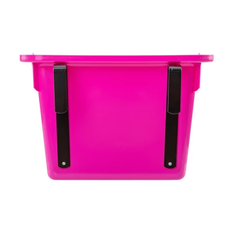 Secchio per mangime per cavalli con staffa per fissaggio e maniglia, roso, 12 litri