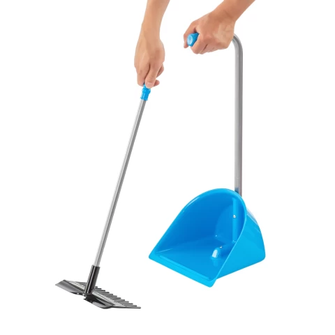 Pala Mistboy Mini con rastrello, blu, 60 cm