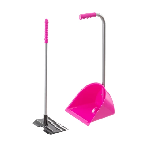 Pala Mistboy Mini con rastrello, rosa, 60 cm