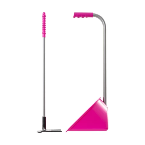 Pala Mistboy Mini con rastrello, rosa, 60 cm