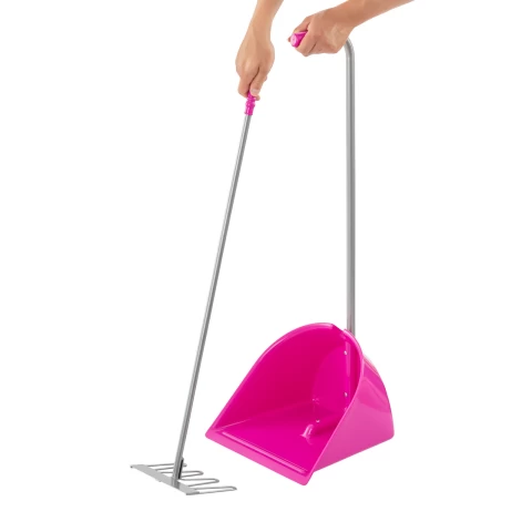 Pala Mistboy con rastrello, rosa, 90 cm