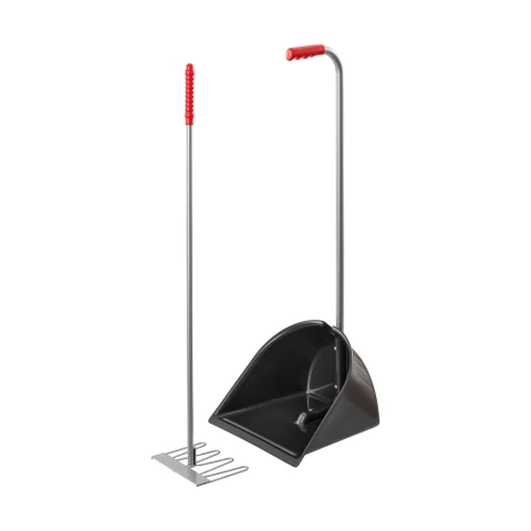 Pala Mistboy con rastrello, nero, 90 cm