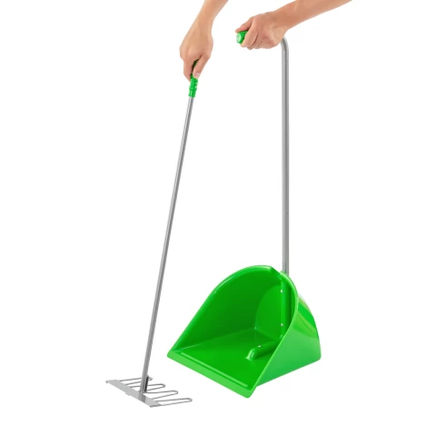 Pala Mistboy con rastrello, verde, 90 cm