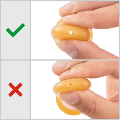 Tettarella conica in lattice con foro a croce