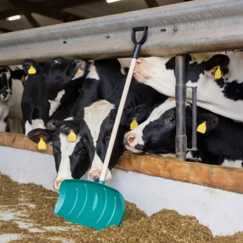 Pala per la movimentazione dei mangimi, senza manico, 65,5 × 27 cm