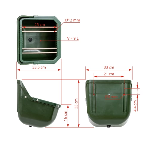 Mangiatoia per puledri, 9 litri