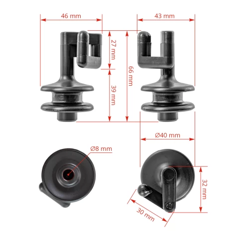 Isolatore di ricambio per palo in acciaio tondo Ø8 mm, 25 pezzi.