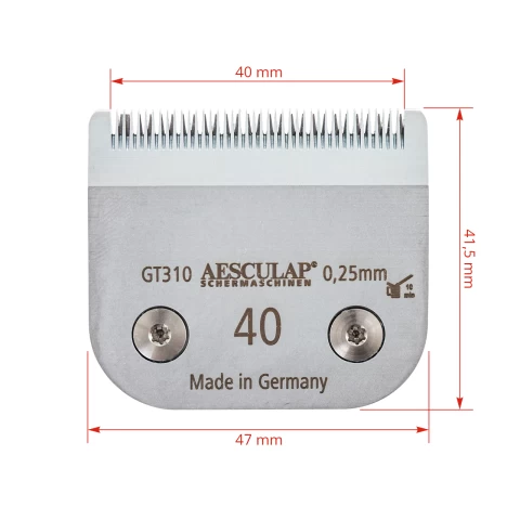 Coltello per tosatrice, Aesculap DuratiVet, 40 mm