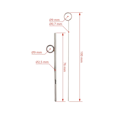 Catetere mammario con anello, modello Fürstenberg, Ø2,5 mm
