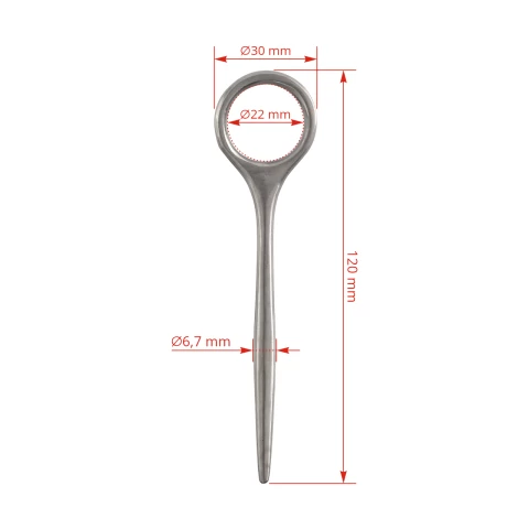 Coltello mamario tipo Schnecker, 12 cm