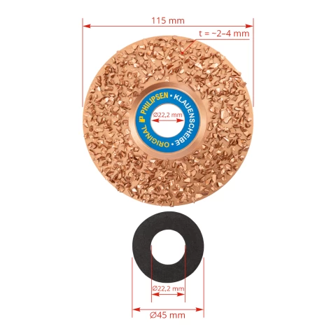 Disco per smerigliatura zoccoli ad alta densità, IP PHILIPSEN, 115 mm