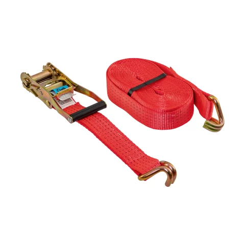 Cinghia di ancoraggio con cricchetto, rosso, 5000 kg, 50 mm × 10 m