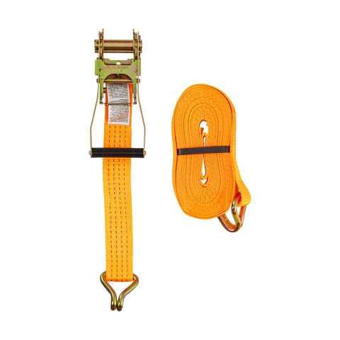 Cinghia di ancoraggio con cricchetto, arancione, 4000 kg, 50 mm × 10 m