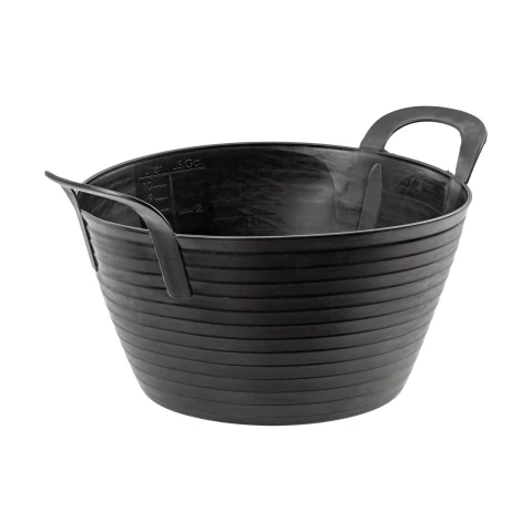 Secchio flessibile, in plastica, Flexbag, nero, 12 litri
