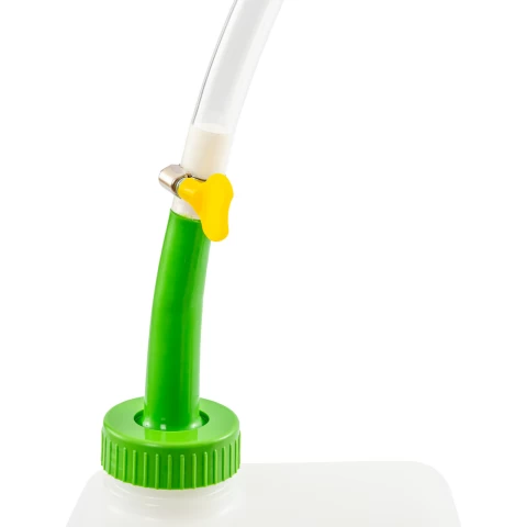 Bidone per la somministrazione di liquidi ai vitelli, con sistema di drenaggio, 4 litri