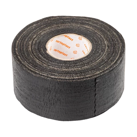 Fascia per zoccoli, nera, Certoplast, 45 mm × 25 m
