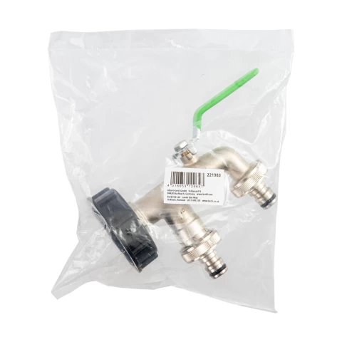Rubinetto per container IBC, 3/4", con 2 uscite