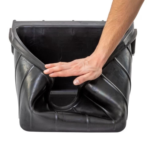 Mangiatoia rettangolare in gomma, nero, 20 litri