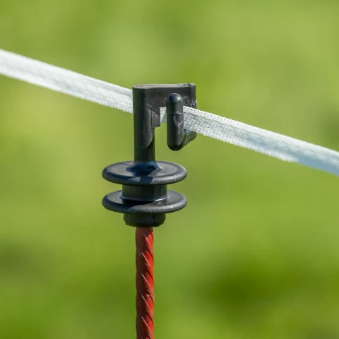 Isolatore di ricambio per palo in acciaio tondo Ø8 mm, 25 pezzi.
