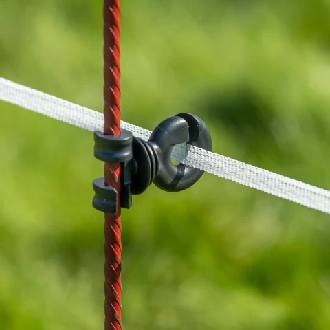 Isolatore supplementare per palo tondo in acciaio Ø8 mm, 25 pz.