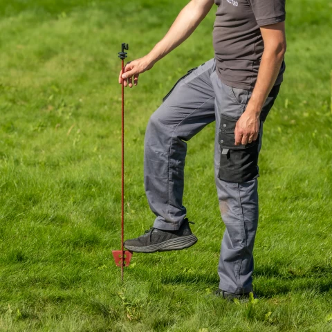 Palo in acciaio per recinto elettrico, Ø8 mm × 107 cm, 30 pz