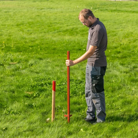 Palo in acciaio quadrato 25 × 25 mm, 115 cm, 10 pz.