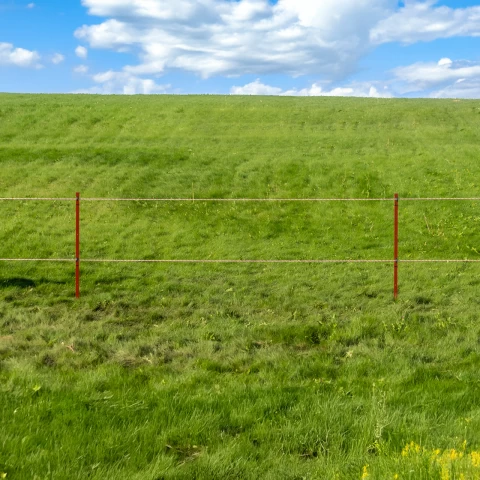 Palo in acciaio quadrato 25 × 25 mm, 115 cm, 10 pz.