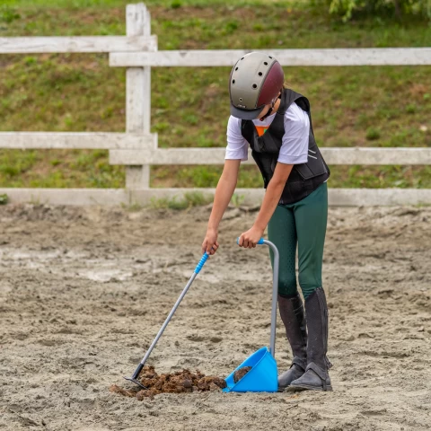 Pala Mistboy Mini con rastrello, blu, 60 cm
