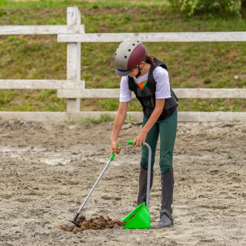 Pala Mistboy Mini con rastrello, verde, 60 cm
