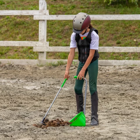 Pala Mistboy Mini con rastrello, verde, 60 cm